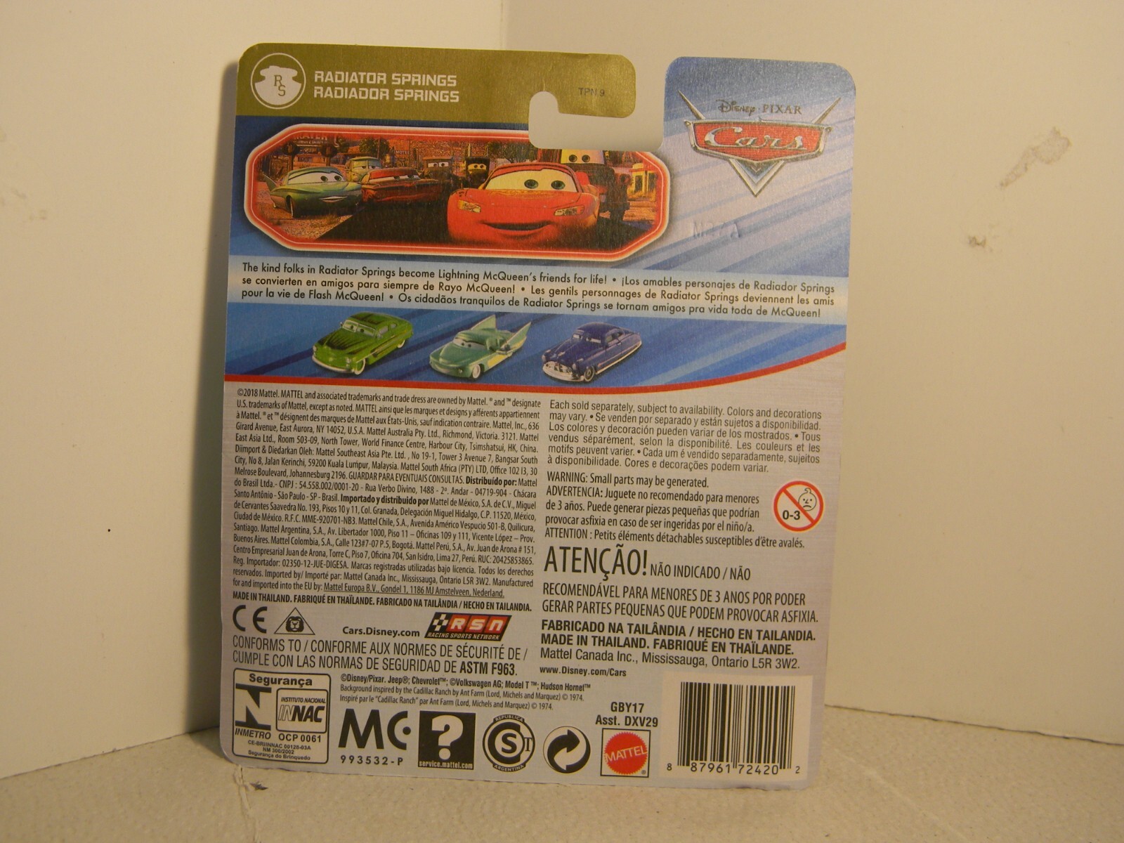 2020 Disney Pixar Cars, “Edwin Kranks” Green, New, Unopened, Blister Package