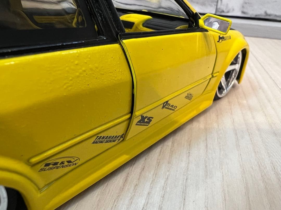 Rare 1/24 Lexus IS300 (Altezza) Model Car Yellow Finish Used