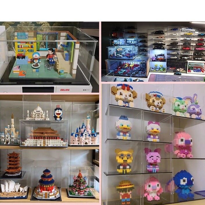 Clear Acrylic Display Case Dustproof Showcase for Action Figure/Toy/collection