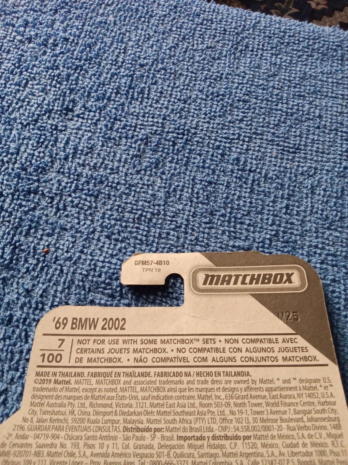 2019 Mattel Matchbox 50th Anniversary Superfast Gold Series 3/6 ‘69 BMW 2002 NIP