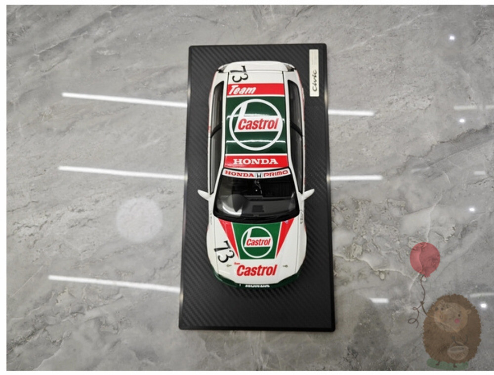 IG 1/18 Honda CIVIC EG6 #73 Resin model Diecast Model Car Simulation Boys Gifts