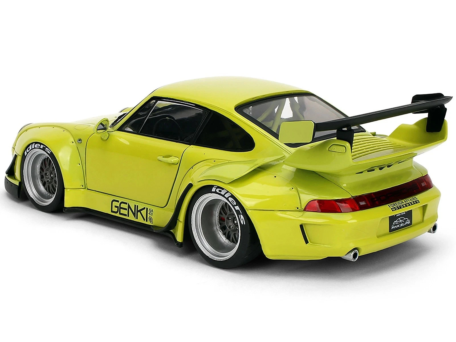 JADA PINK SLIPS PORSCHE RAUH WELT BEGRIFF RWB GENKI 1/18 LIME GREEN 36472