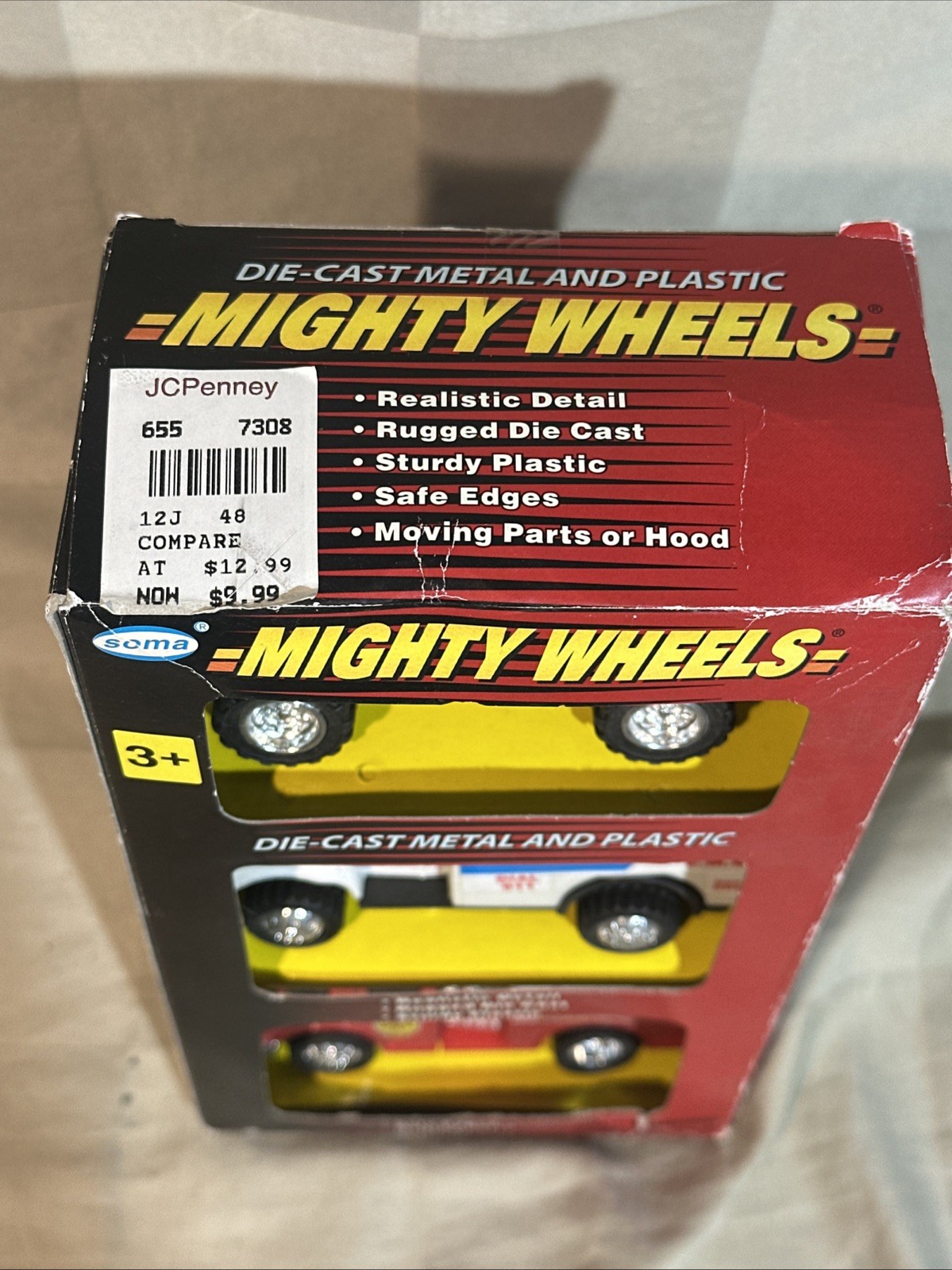 VINTAGE Mighty Wheels Die Cast Metal Rescue Vehicles Police Fire Truck Ambulance