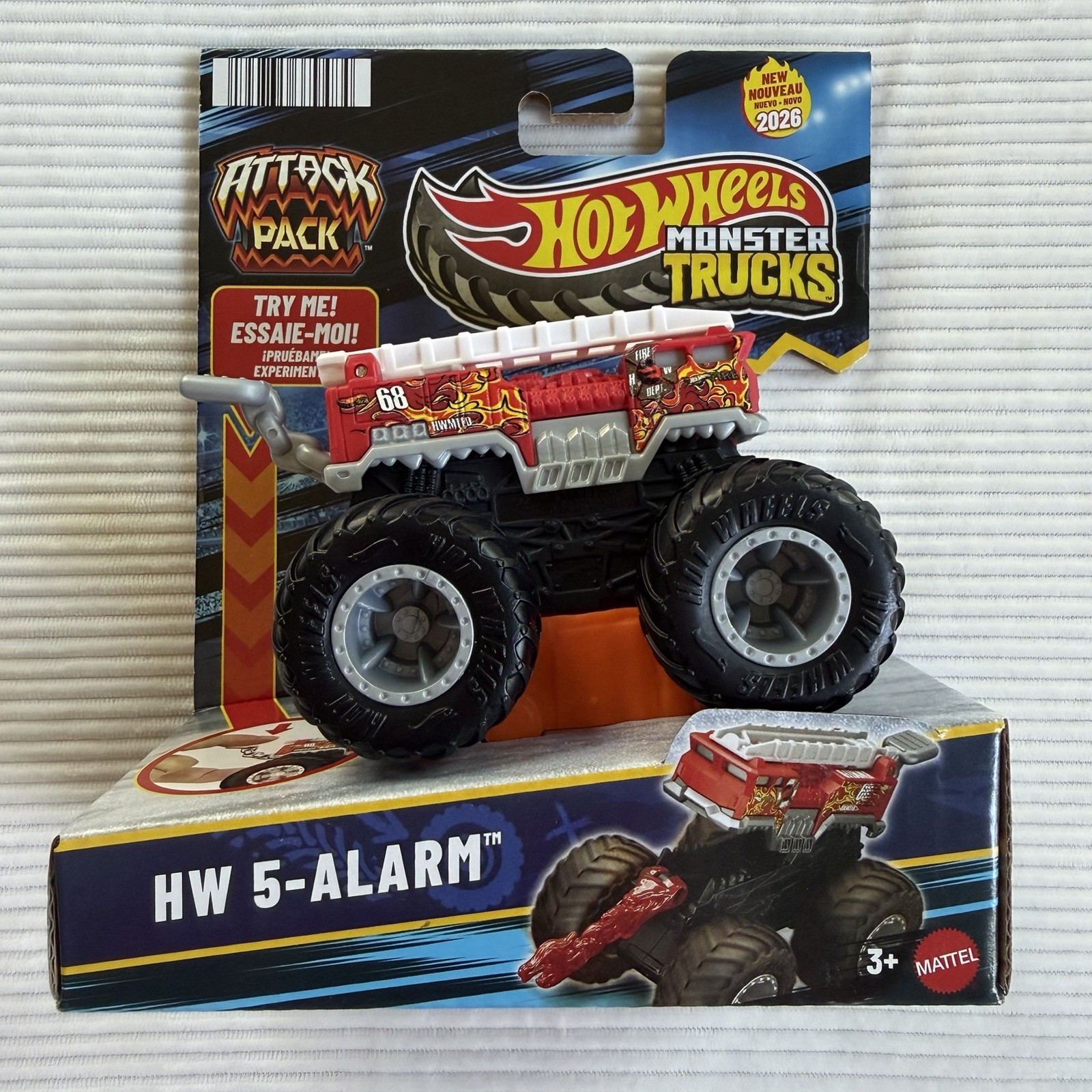 2026 Mattel Hot Wheels Monster Truck Attack Pack HW 5-Alarm Toy Vehicle￼