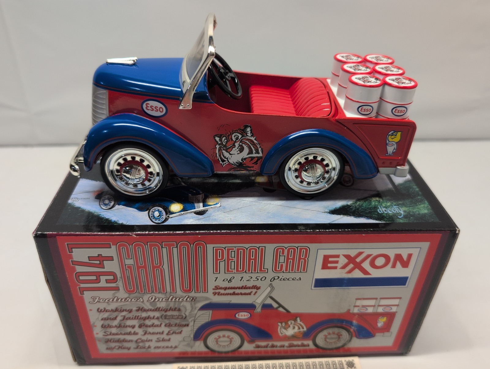 Exxon 1941 Garton Pedal Car Bank Replica By Crown Premiums 1/6th Scale NIB