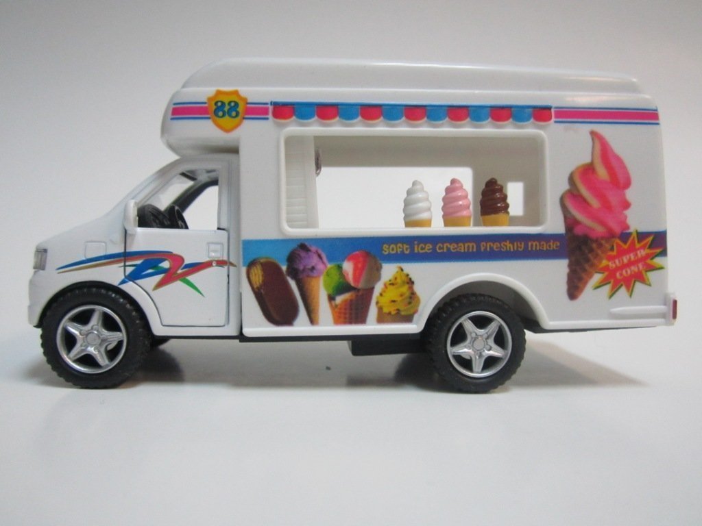 Kinsmart Softy Ice Cream Truck diecast model with pull back action 5″ fun toy