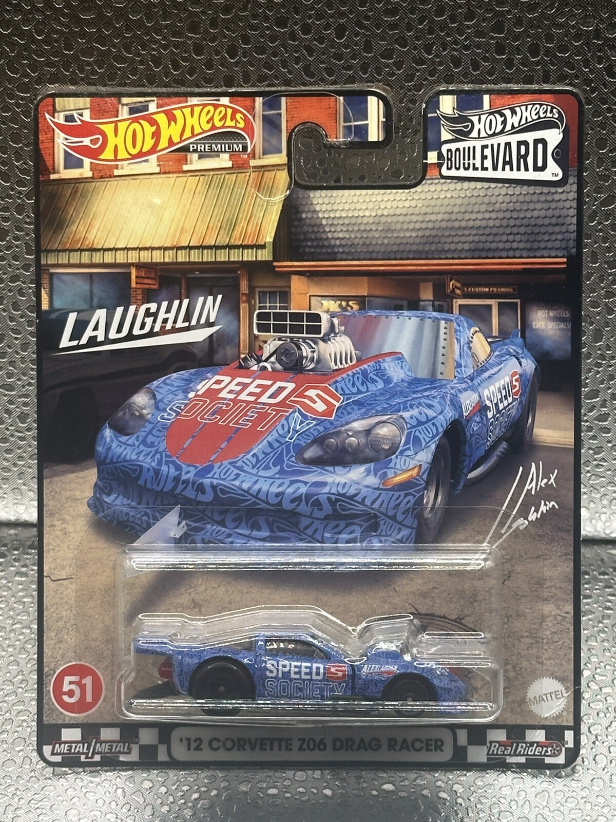 Hot Wheels ’12 Corvette Z06 Drag Racer Car Boulevard# 51 Chevy Laughlin 2022