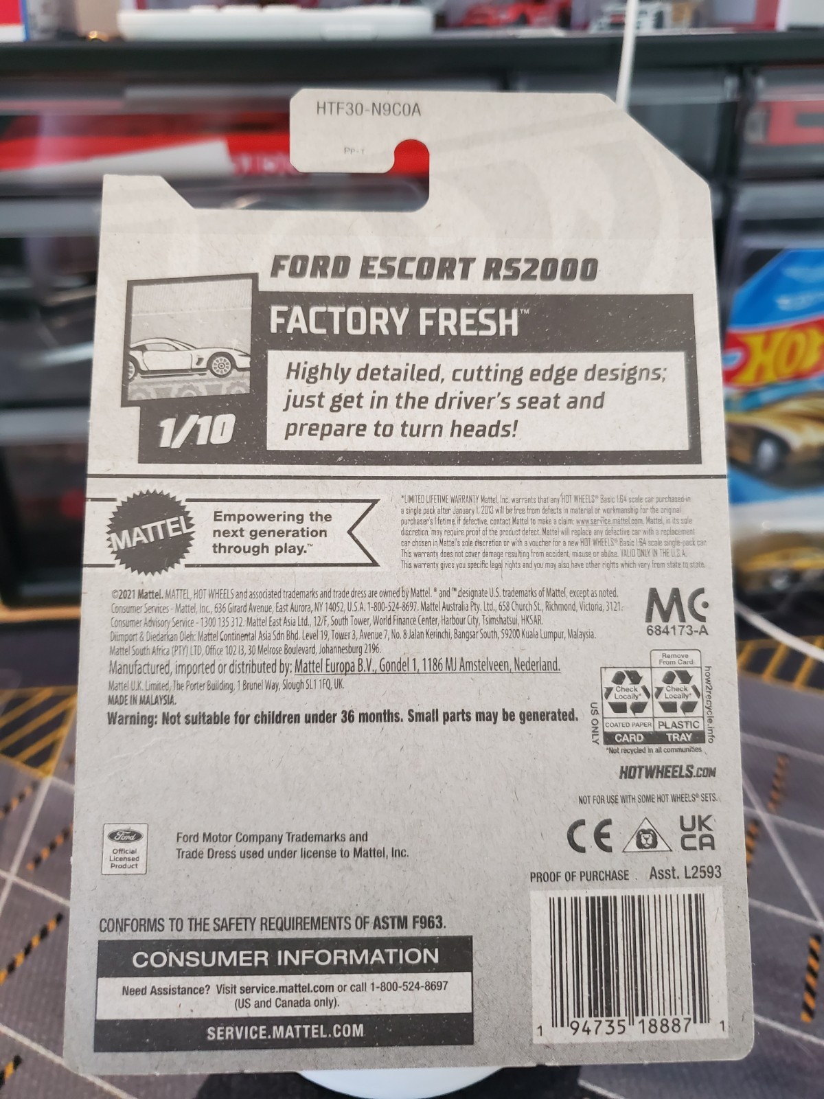 🔥 New Hot Wheels Green Ford Escort RS2000 Super Treasure Hunt HTF Now ‼️🔥