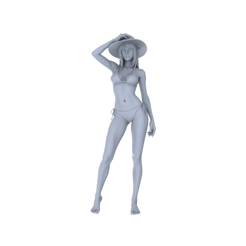 MRY-SFW 1/64/87 Modern Beach Swimsuit Female HO N Scale Miniature Diorama Figure