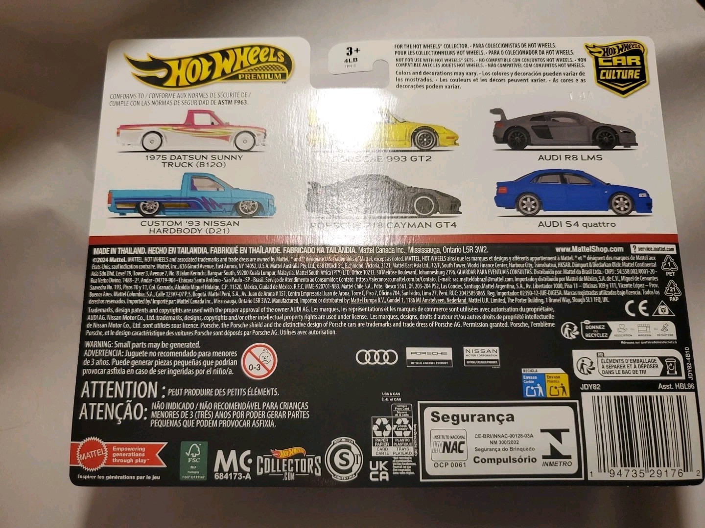 2024 Hot Wheels Premium Car Culture Twin 2 Pack Audi S4 Quattro & Audi R8 LMS C3