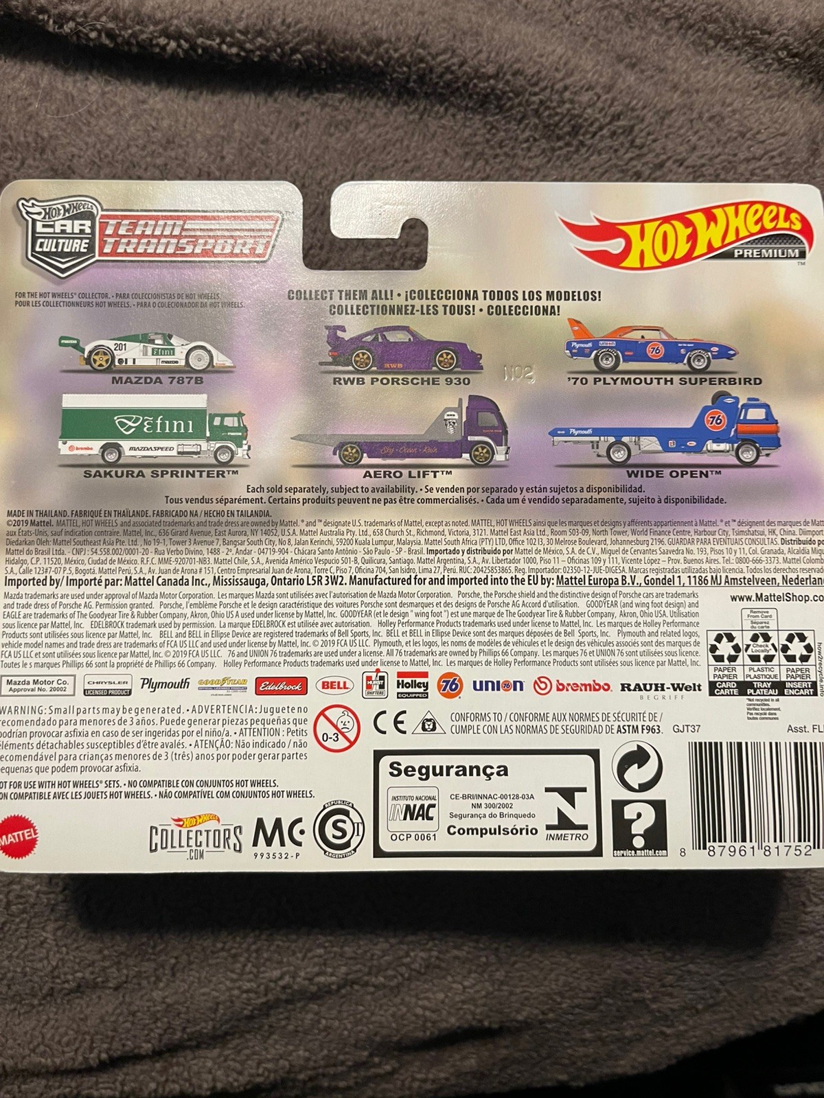 Hot Wheels Team Transport – RWB PORSCHE 930 AERO LIFT #17 1/64 2019 – PURPLE