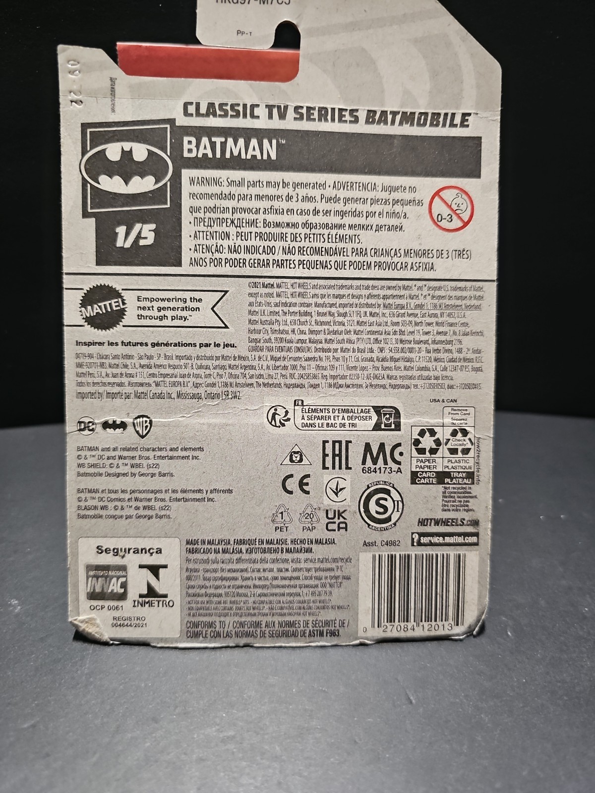 2021 Hot Wheels Batman Classic Tv Series Batmobile 1:64 Diecast 1/5 #3/250 NIP