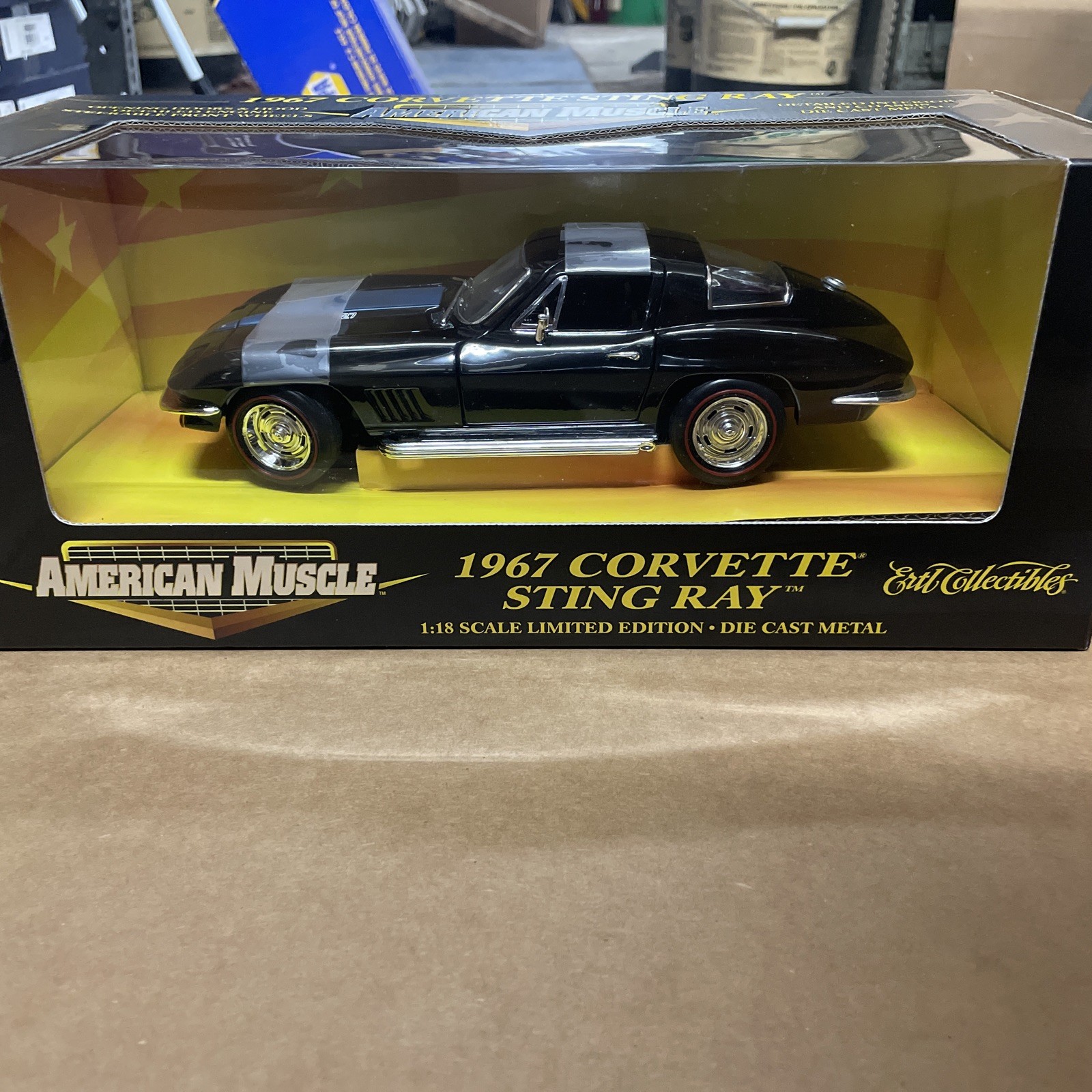 VINTAGE ERTL AMERICAN MUSCLE 1967 CORVETTE STING RAY LIMITED EDITION BLACK ⚫️