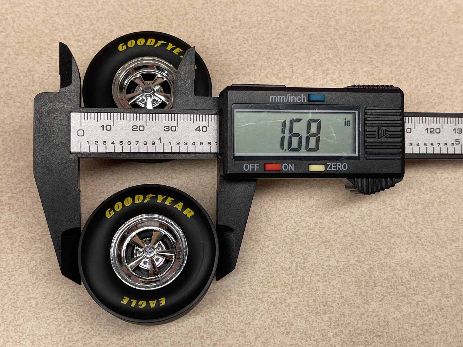 1/18 ACME CRAGAR DRAG WHEELS AND TIRE SET A1806410WDD DETROIT DIECAST EXCLUSIVE