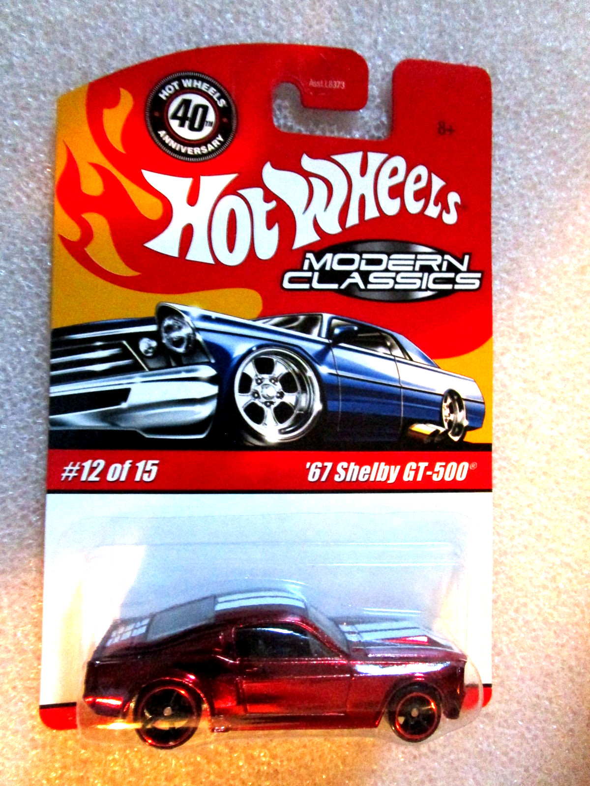 Hot Wheels Modern Classics 2008 ’67 Shelby GT-500 #12 Spectraflame Red + Red Rim