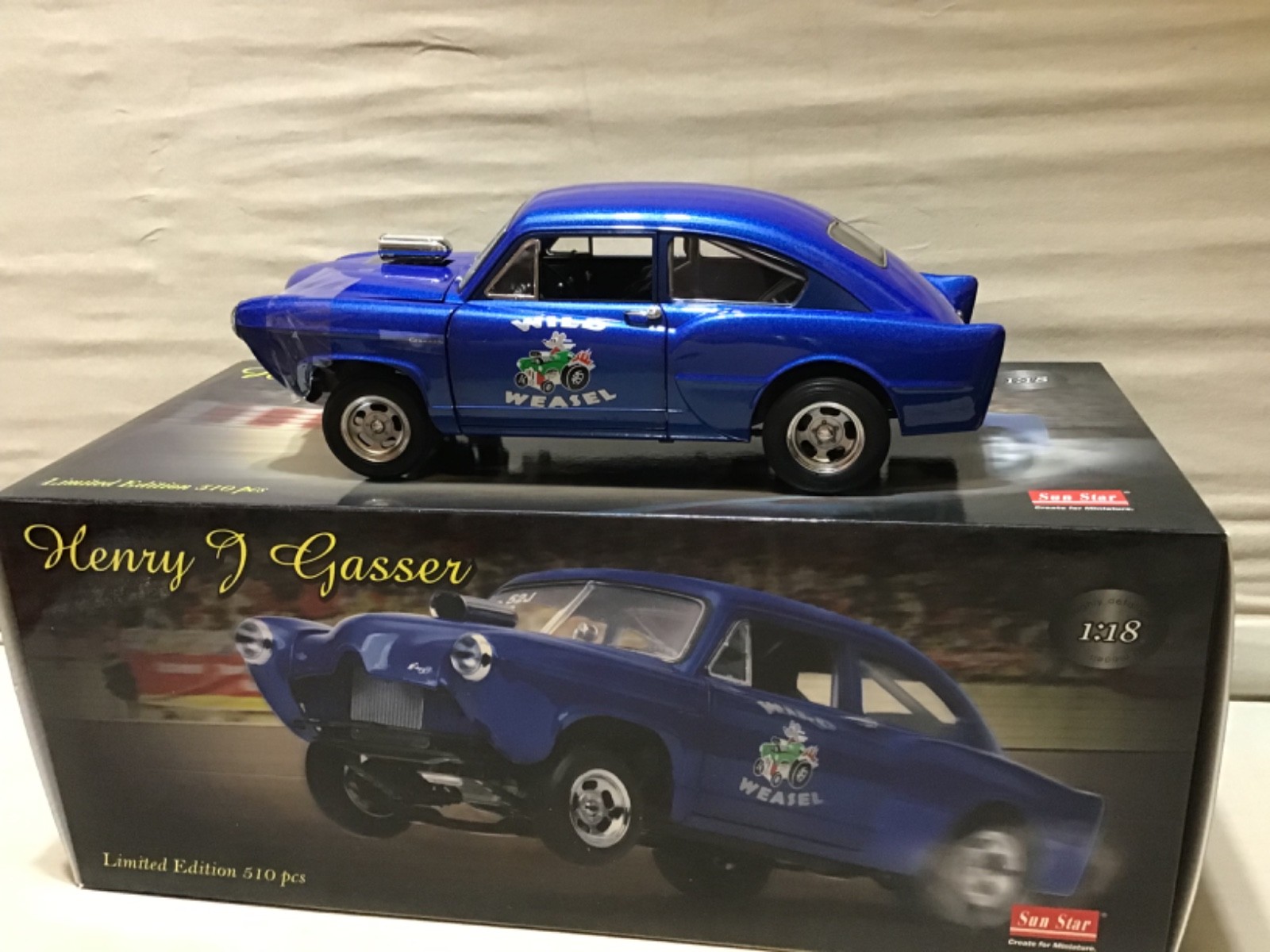 WILD WEASEL KAISER HENRY J 1951 GASSER 1/18 SUN STAR DIECAST RARE NHRA  #5098