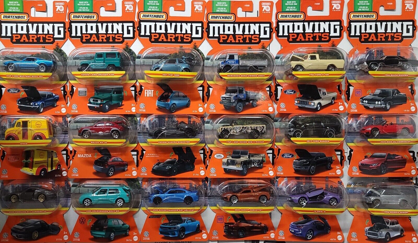 2023 Matchbox Moving Parts 70 Years Complete Car Set from Lot of Options – NEW