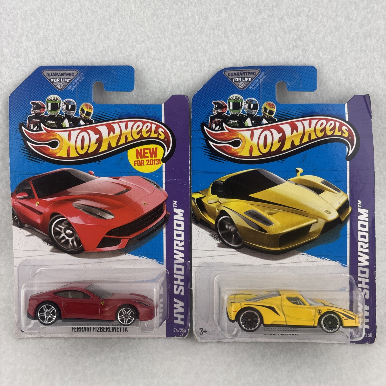 Hot Wheels Enzo Ferrari (Yellow) & F12berlinetta (Red) – HW Showroom Series 2013