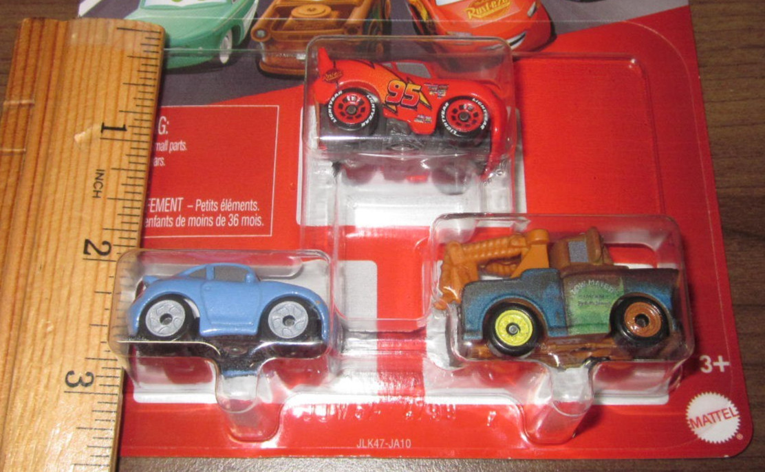 Disney Pixar Cars 2022 Mini Racers 3 Pack ~ Sally, Lightning McQueen, Mater