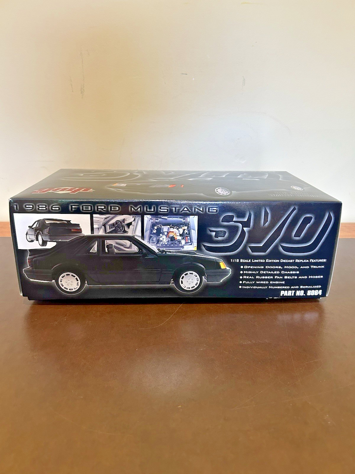 GMP 1:18 1986 Ford Mustang SVO Black Diecast Ltd Ed 1 of 1500 #0557 Part 8064