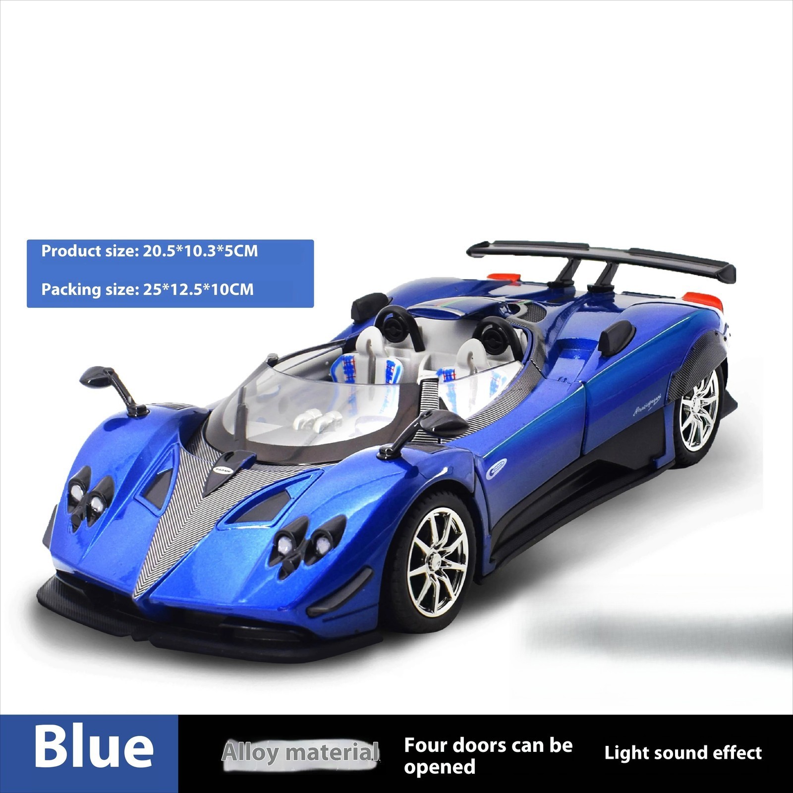 1:24 Pagani Zonda Car Model Alloy Convertible Sports Car Ornaments Car Model