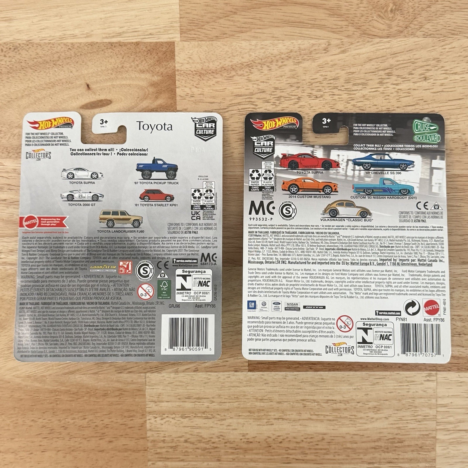 Hot Wheels Premium Cruise Boulevard TOYOTA SUPRA Car Culture Lot of 2 pcs VHTF