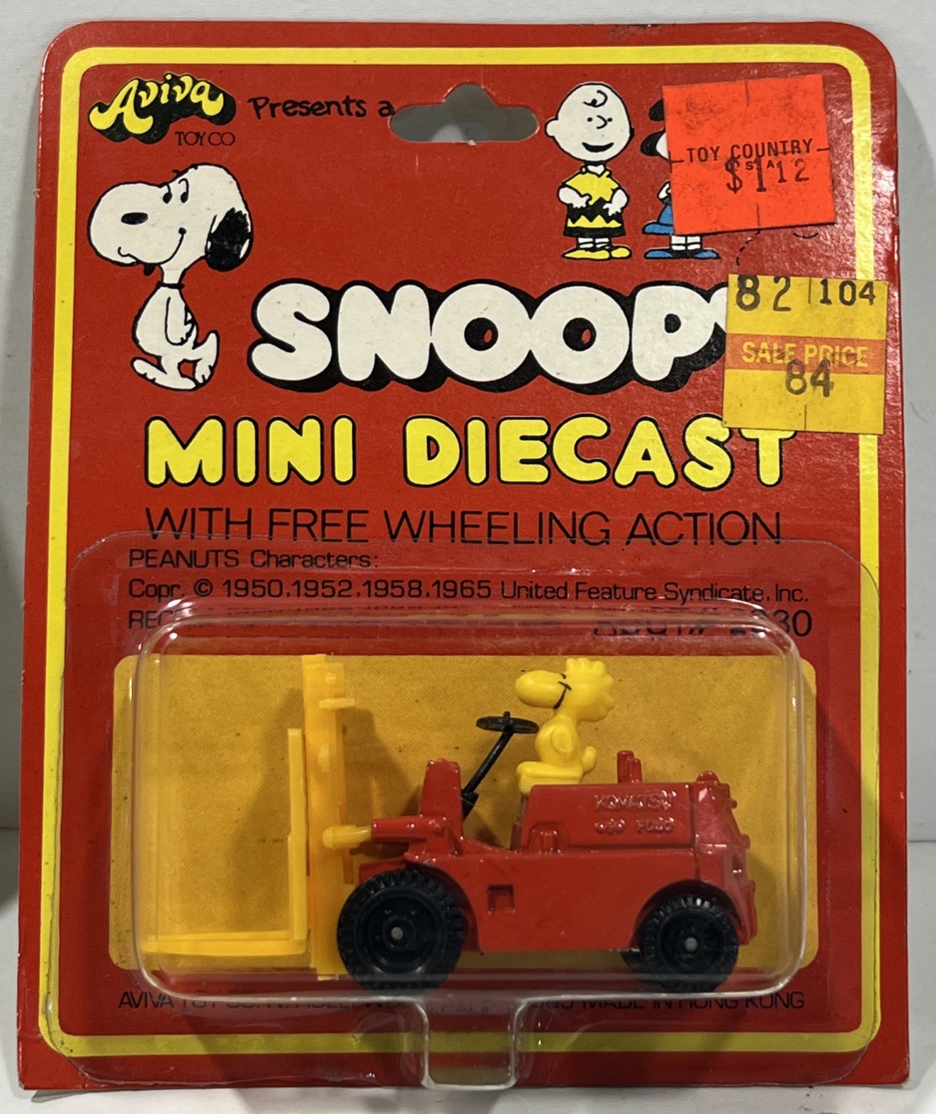 Aviva Hasbro Peanuts Snoopy Diecast Woodstock Driving Forklift 1:64 NIP