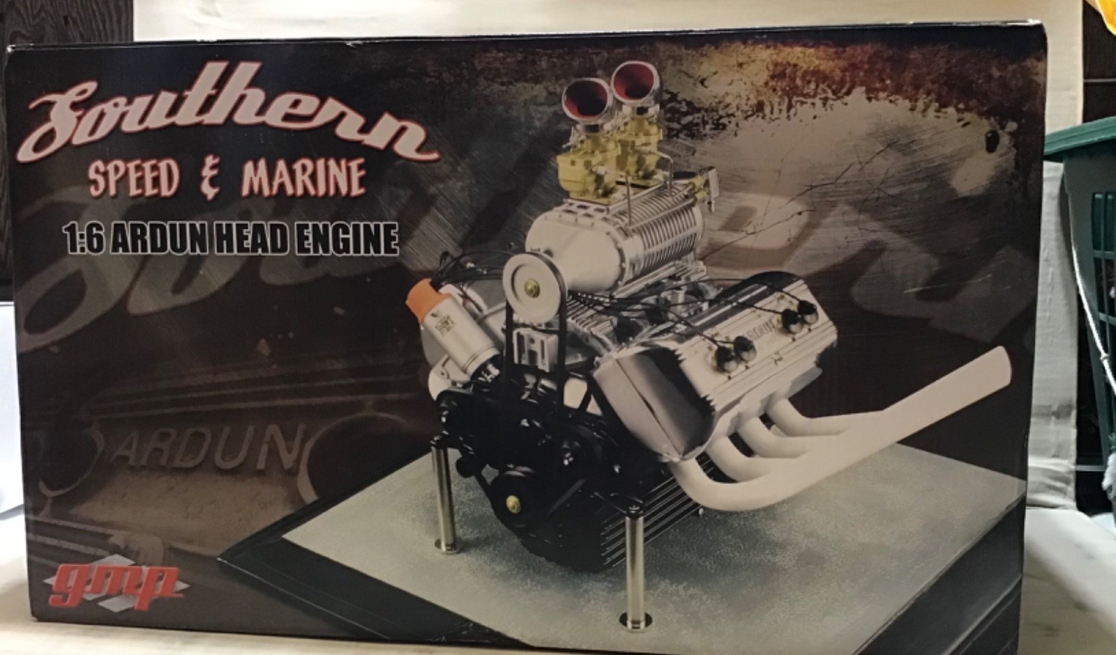 SOUTHERN SPEED MARINE FORD ARDUN HEAD LEGENDARY V-8 BLOWN METAL ENGINE GMP 1/6