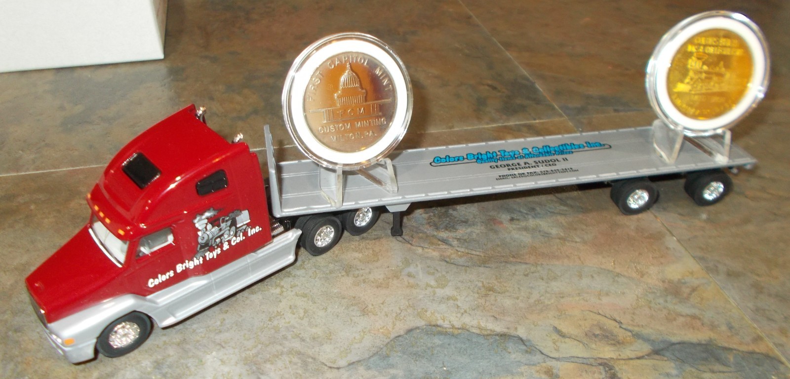 Colors Bright Toys Flatbed 10yrs First Capital Mint maroon Penjoy Truck