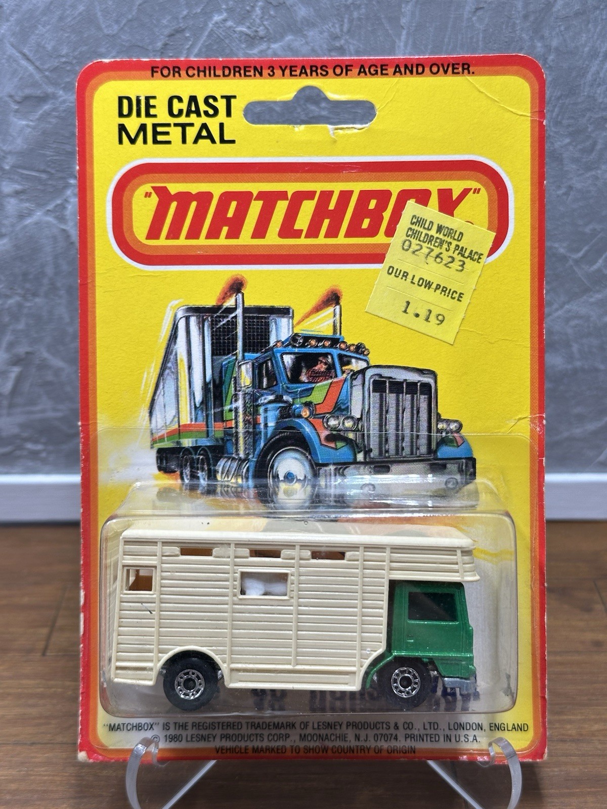Vintage 1980 Matchbox Lesney Superfast Horse Van No. 40 Carded