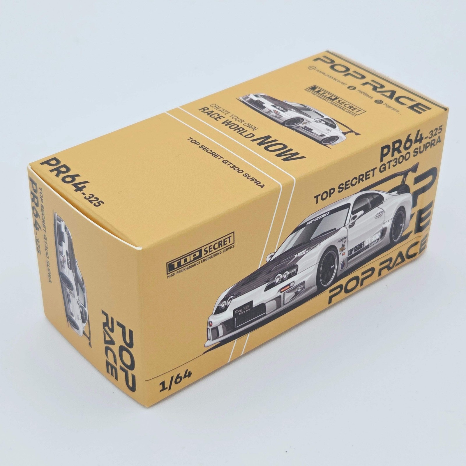 Pop Race Top Secret Toyota GT300 Supra – 1:64, Silver Chrome (2026)