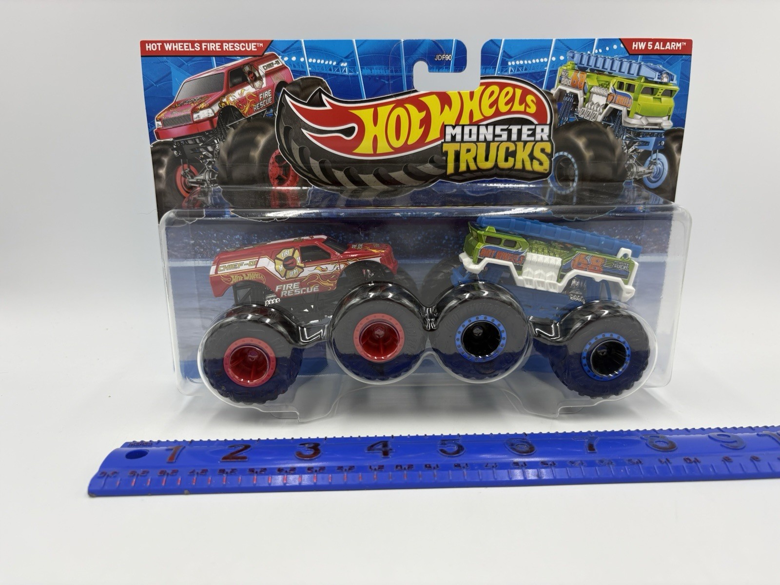 Hot Wheels Monster Trucks Hot Wheel Fire Rescue vs HW 5 Alarm Demolition Doubles
