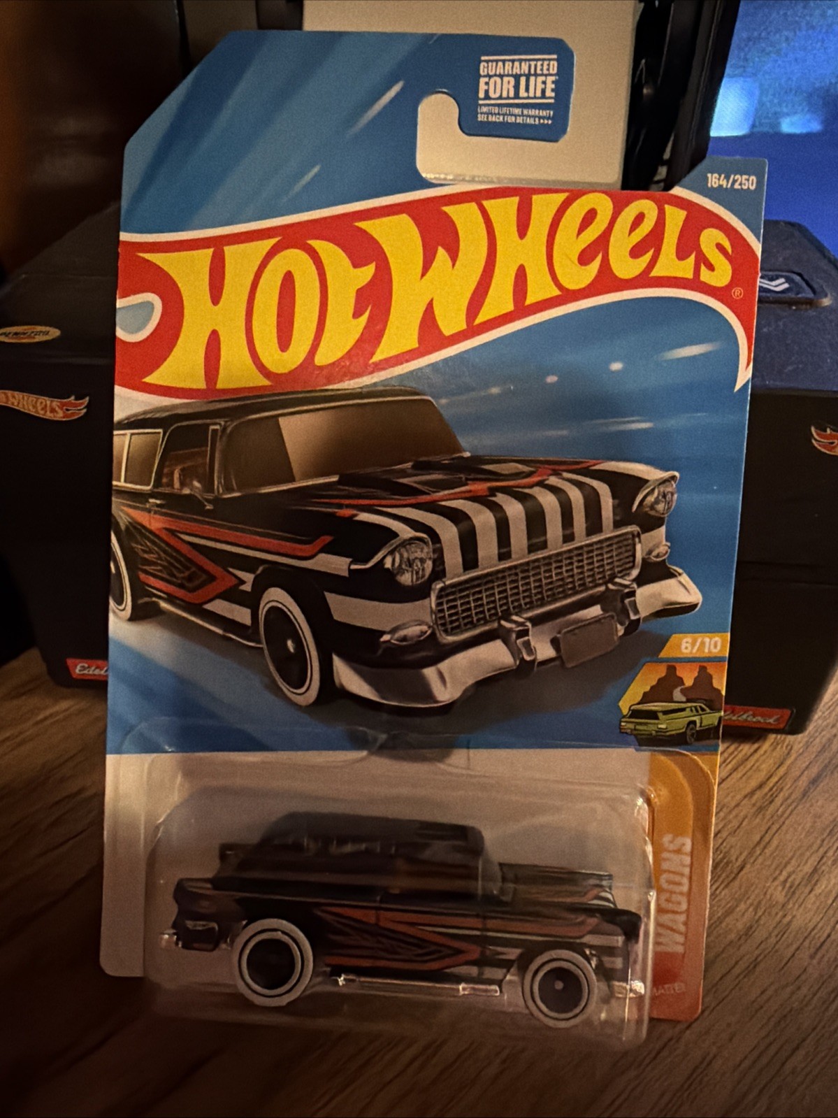 HOT WHEELS Classic ’55 Nomad Black Wagons Mainline Chevy Chevrolet JJK10 2026