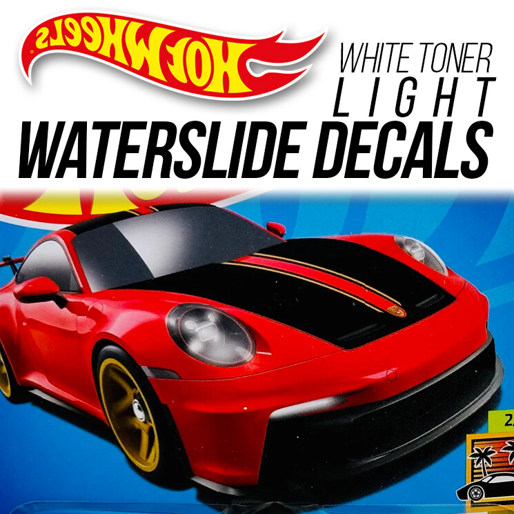 1/64 Scale PORSCHE 911 GT3 Head Tail Light WaterSlide Decal for Custom Hot Wheel