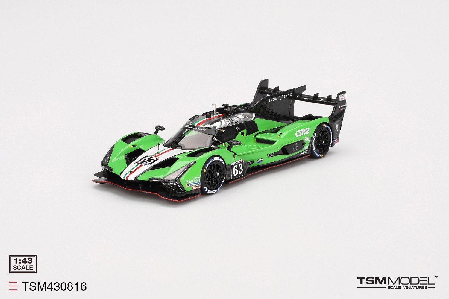 TSM Model 1/43 Lamborghini SC63 #63 Iron Lynx 2024 IMSA Sebring TSM430816