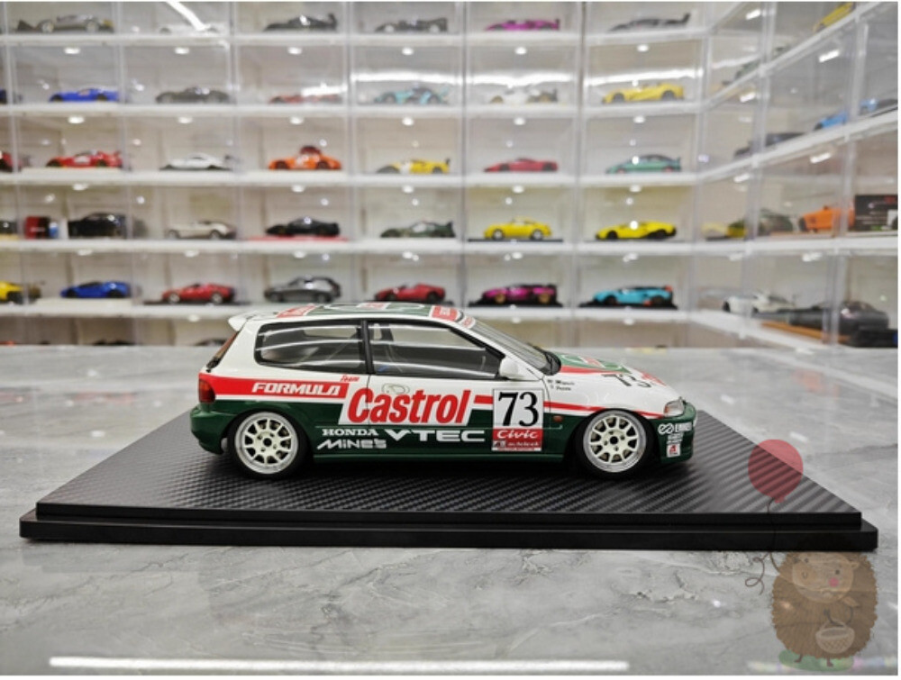IG 1/18 Honda CIVIC EG6 #73 Resin model Diecast Model Car Simulation Boys Gifts