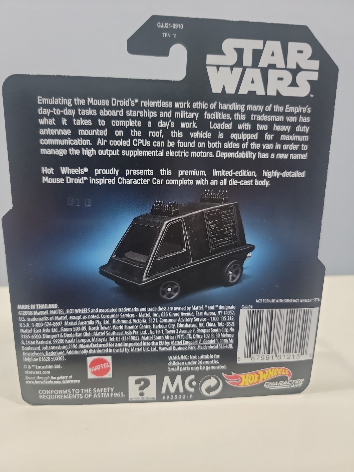 SDCC 2019 Hot Wheels Exclusive Star Wars Mouse Droid Character Cars Die-Cast