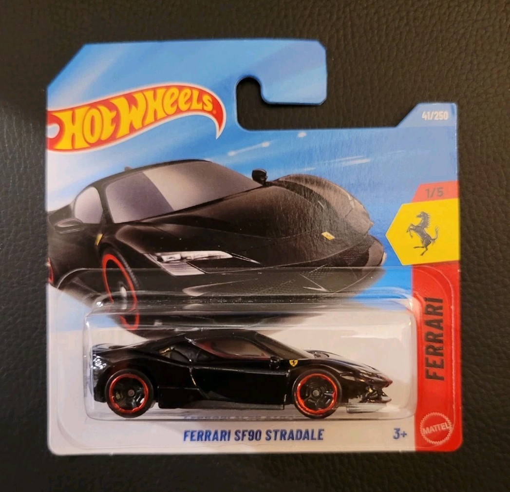 Hot Wheels Ferrari SF90 Stradale Black International Short Card 2026