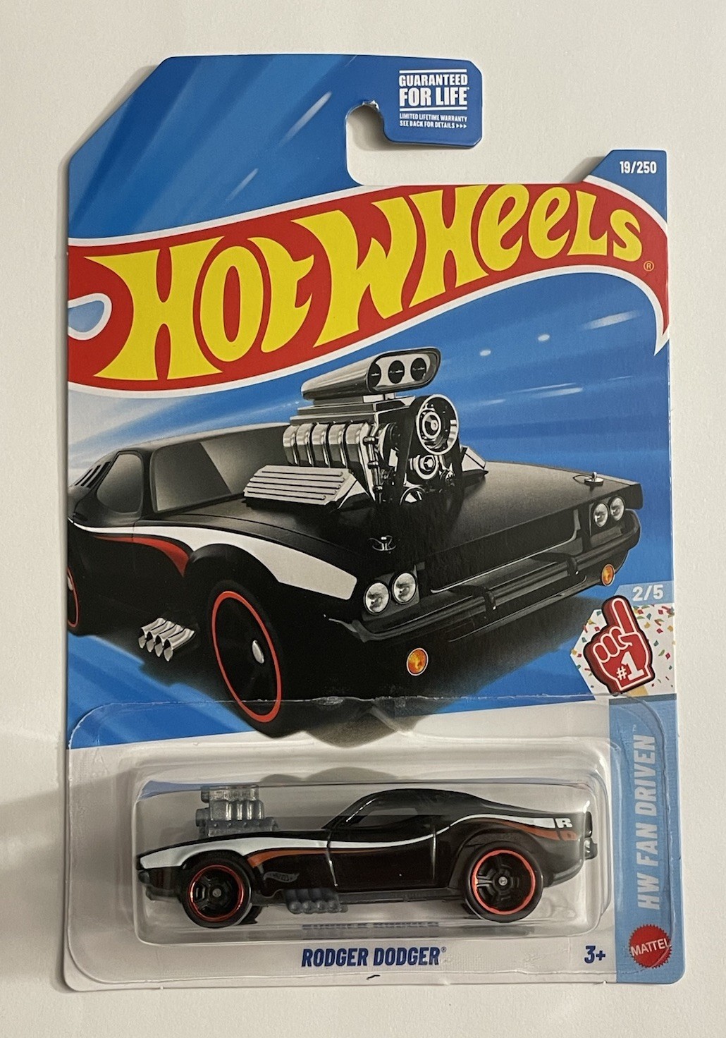 2026 HOT WHEELS RODGER DODGER HW FAN DRIVEN 2/5 G-CASE SUPER RARE ERROR