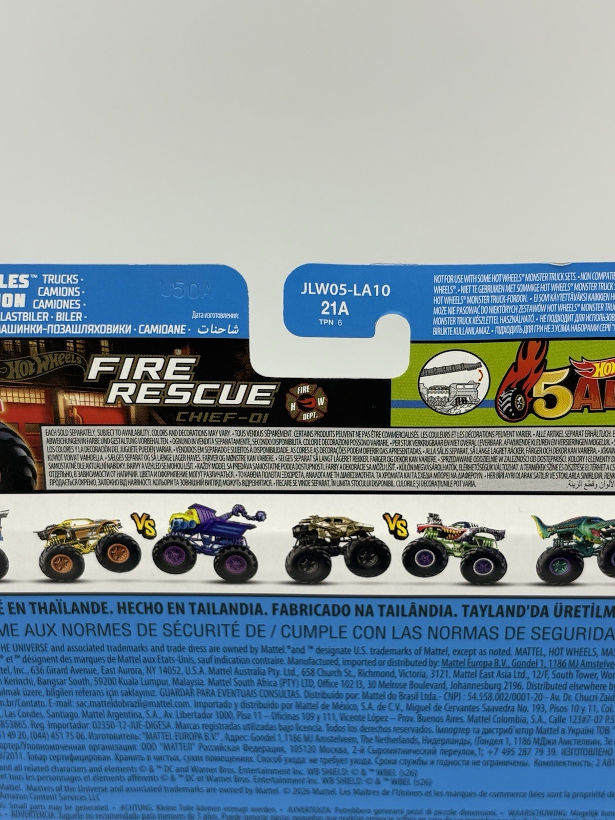 Hot Wheels Monster Trucks Hot Wheel Fire Rescue vs HW 5 Alarm Demolition Doubles