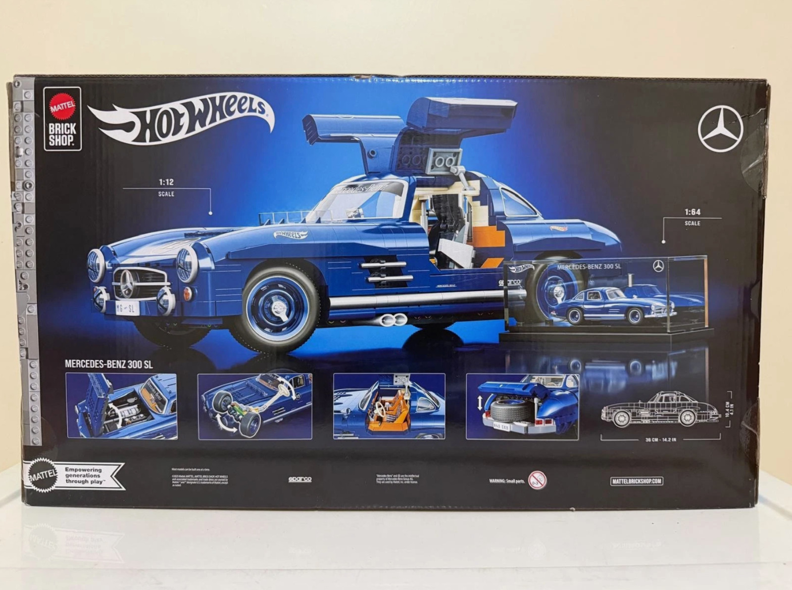 Mattel Brick Shop Hot Wheels Premium Series Building Set Mercedes-Benz 300 SL