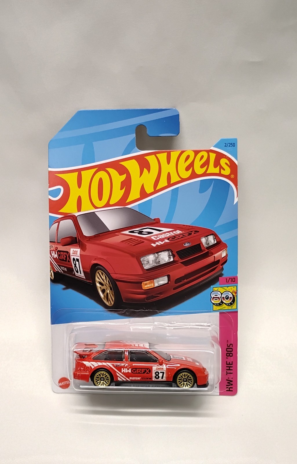 Hot Wheels Mainline ’87 Ford Sierra Cosworth Silver, Black, Red, & Pink Lot of 4