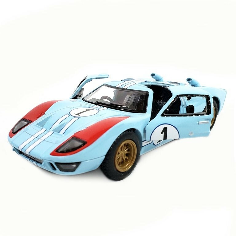 5427DF) Kinsmart 5″ Die-cast: 1966 Ford GT 40 MKII (BLUE) 1/32 Scale