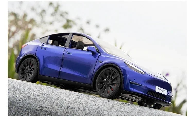 1:24 Tesla Model 3 Model Y Alloy Car Model Diecast Metal Toy Vehicles Car Model