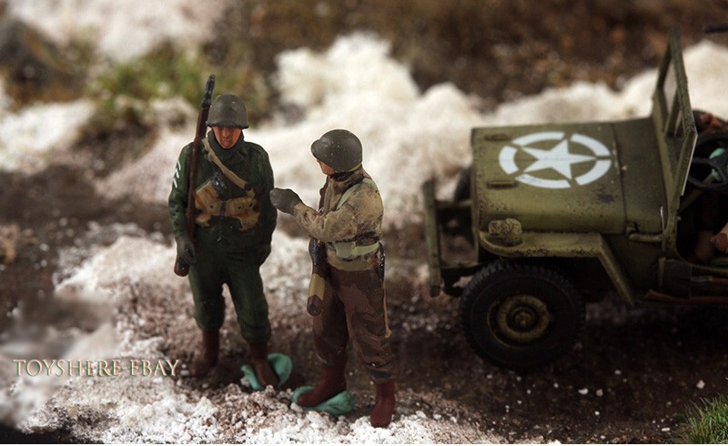 1/72 TANK 1:72 WW2 2PCS USA Soldier toy TotalWar diorama in stock