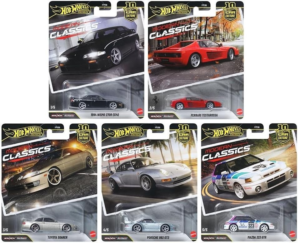 Hot Wheels 2026 Car Culture S “Modern Classics ” 5 Cars Set, FPY86-961S In Hand