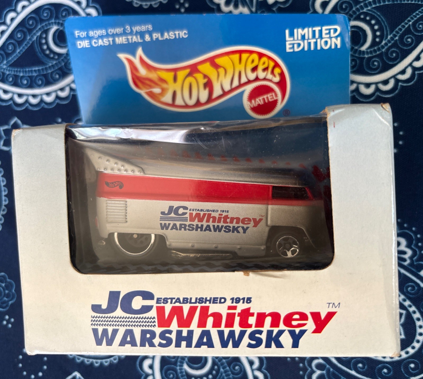 Hot Wheels JC Whitney Warshawsky VW Drag Bus Limited Edition