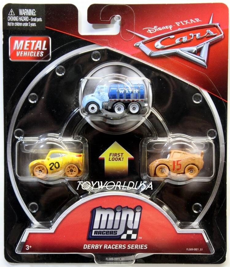 2017 Disney Pixar Cars Mini-Racers DERBY RACERS Mr Drippy Cruz Ramirez Lightning