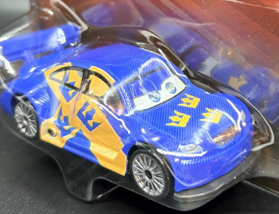 Disney Pixar Cars Flash Nilsson 2026 Blue and Yellow Swedish Racer Cars 2