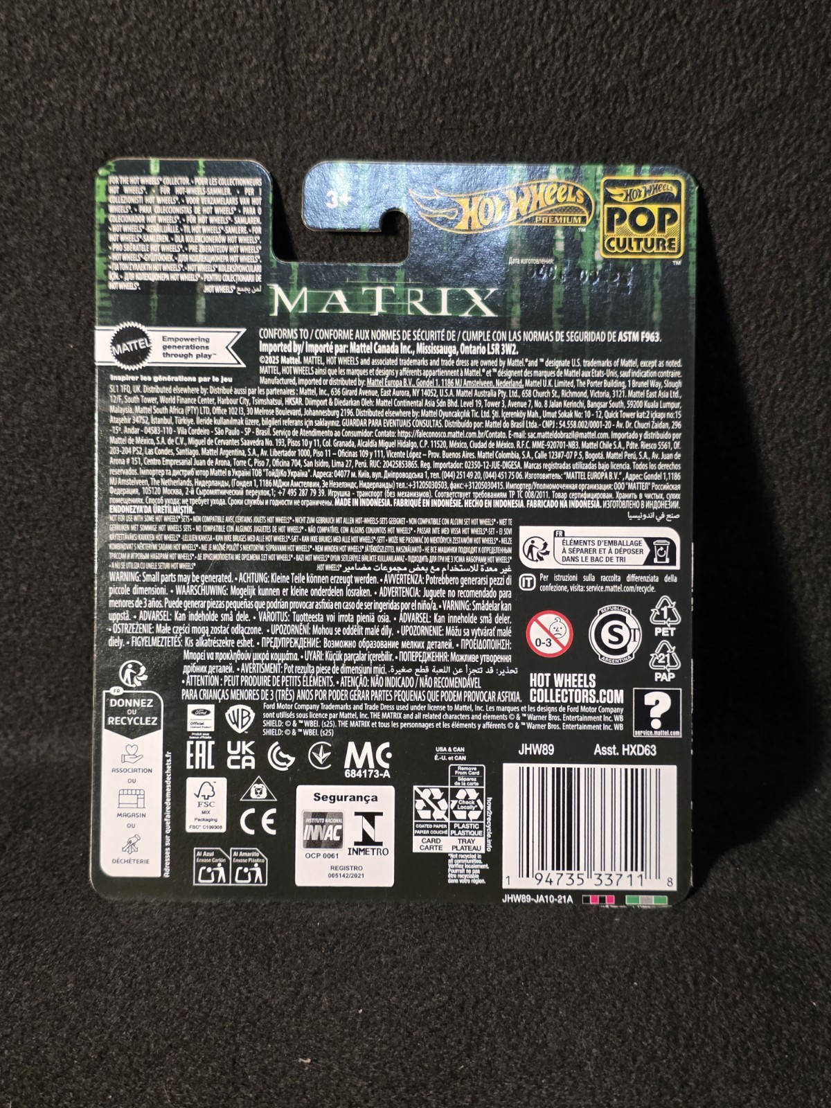 Hot Wheels Premium Pop Culture “Matrix” ’64 Lincoln Continental FREE SHIPPING